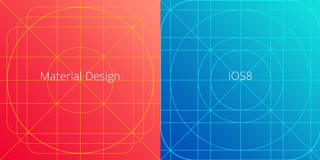 MATERIAL DESIGN AND IOS8 ICON GRID